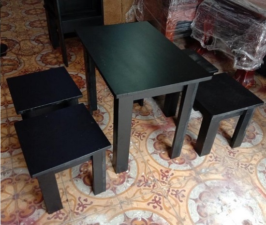 Bộ bàn ghế gỗ cafe mini độc đáo, giá bán tốt, mẫu đẹp bền [New]