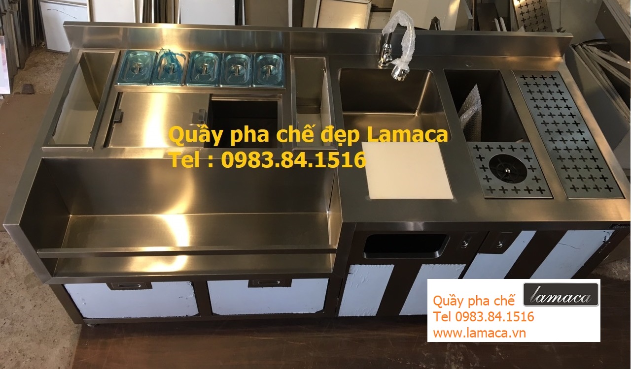 Quầy pha chế cafe inox – Lamaca